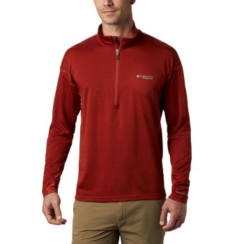 Pánské Mikiny Columbia Irico Knit Half-Zip Červené ITULYV564